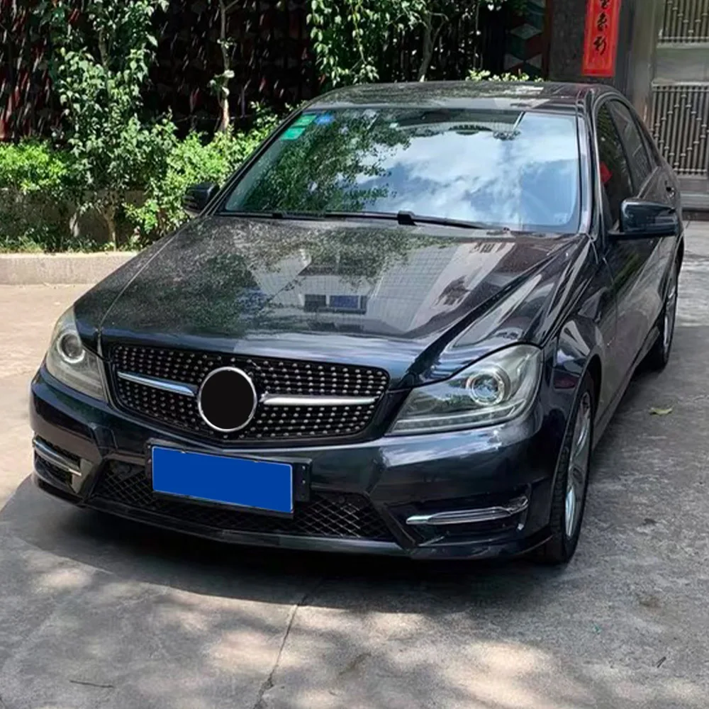 Diamond Style Grilles Front Grill For Mercedes Benz C Class W204 07 2008 2009 2010 2011 2012 2013 2014 C180 C200 C250 C300 C350