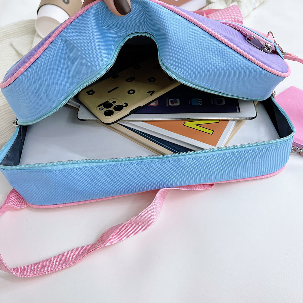 Japanese Love Heart JK School Uniform Bags Women's Student PU Handbag Cosplay Anime Shoulder Bag Large Capacity Handbags Totes