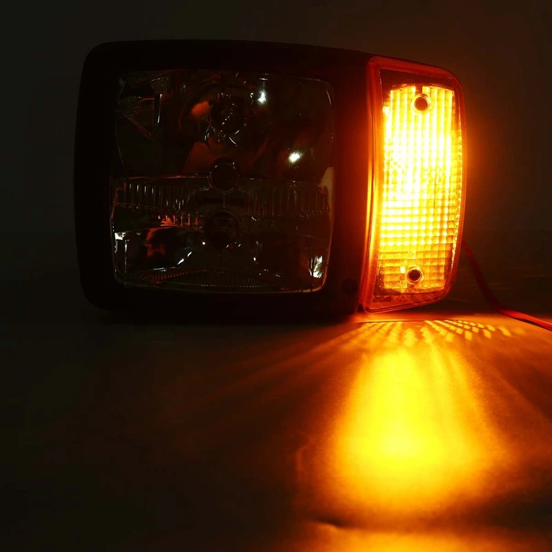 24V Excavator JCB Front LED Headlights Turn Signal Lamp Indicator Work Light for Tractor Telehandler Loader Forklift