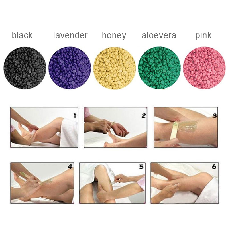 Removal Hair hine 1/2PCS Wax Heater Depilatory Epilator Wax- Waxing Kit Paraffin Heater Wax Beans Bead Heating hine - smile - -