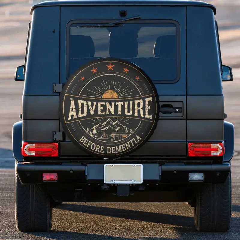 Funny Adventure Camper Travel Tire Cover for Honda CRV Jeep RV SUV Mountain Car Wheel Protector Covers 14" 15" 16" 17" Inch