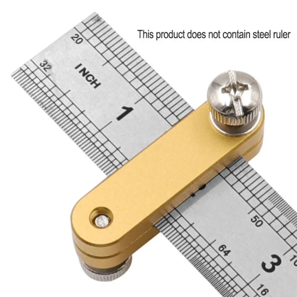 PCS Ruler 1-10 Steel ddmysmile Positioning Block Angle Scriber Line Marking Gauge Aluminum Alloy Adjustable Ruler Positioning Limit Block Smile