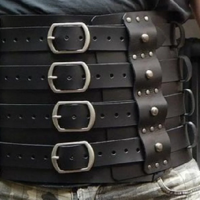 Ages Wide Middle Vintage LARP Belt Men Knight Armor Medieval Viking Pirate Costume For Adult Cosplay Fancy Prop Accessory Armour smile