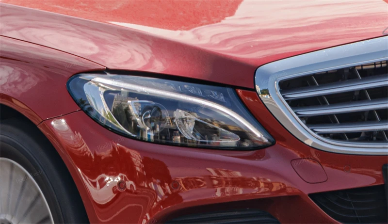 Car Headlight Cover Lampshade HeadLamp Clear Lens Cover Bright Shell Cover for Mercedes Benz W205 C Class pre-facelift 2015-2018
