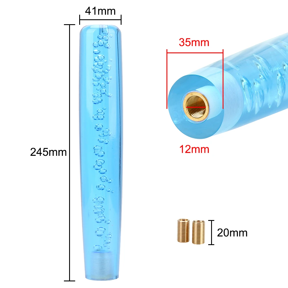 Bubble Car Crystal 25Cm Shift Knob Stick Universal For Auto Manual Stick Gear Shifter ddmysmile Gear Shift Knob Car Accessories Smile