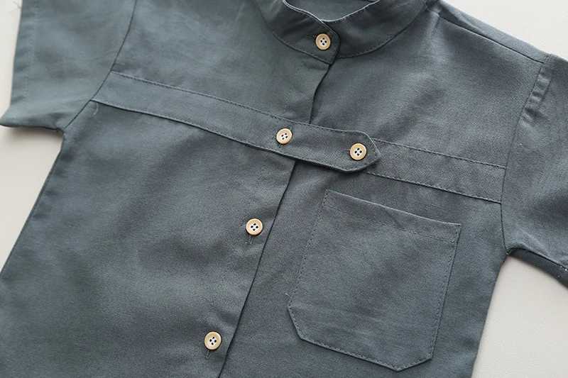 Clothing Sets Children Boys Fashion Suits Summer Baby Boy Clothes Solid Cotton Shirt Short 2Pcs/sets Kids Casual Clothing Outfits 0-5 Years