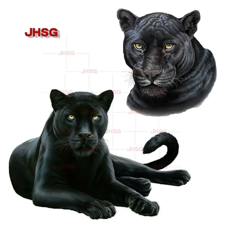 Mysterious Sticker JHSG Car Black Panther Beast Personality Self-Adhesive Paper Suitable for Various Vehicles Home Decor PVC smile