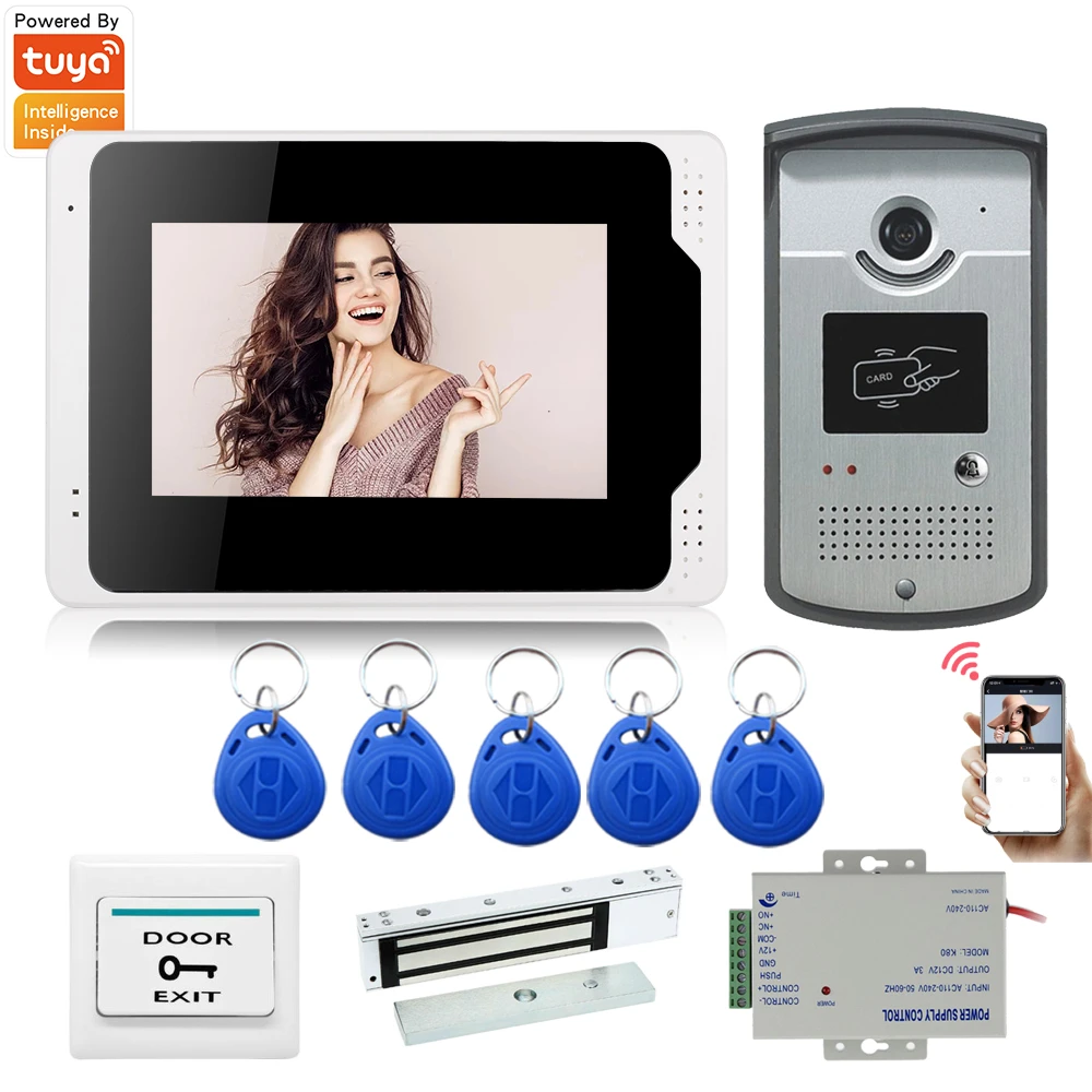 Smart Wifi 1080P Video Intercom for Home Touch Screen Interphone Residential Doorbell Apartment Waterproof Tuya Videophone