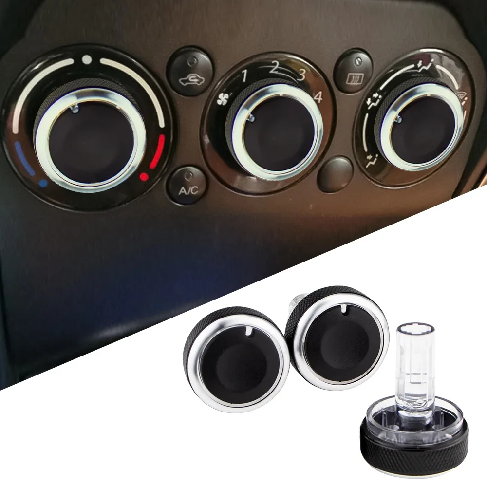 Knob 23mm Car AC Air Conditioning Heat Control Switch Knob Aluminum Alloy Accessory Suitable for Suzuki Swift SX4 2012 QT34 smile