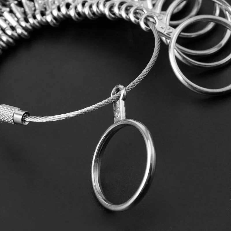 Ring Sizer Measuring Tool Measure Finger Rings Sizing Set Metal Ring Mandrel Gauge US Size 1-13 2025 Jewelry Tools new Drop Shipping