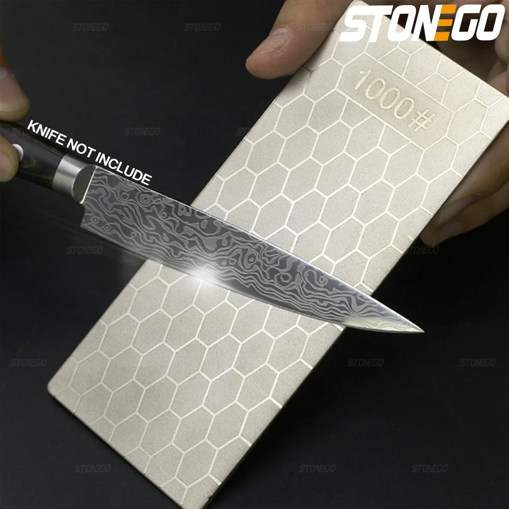 STONEGO new Dia 2025 Knife Sharpening Stone 400#/600#/1000# Knife Sharpener Ultra-thin Honeycomb Surface Whetstone Grindstone