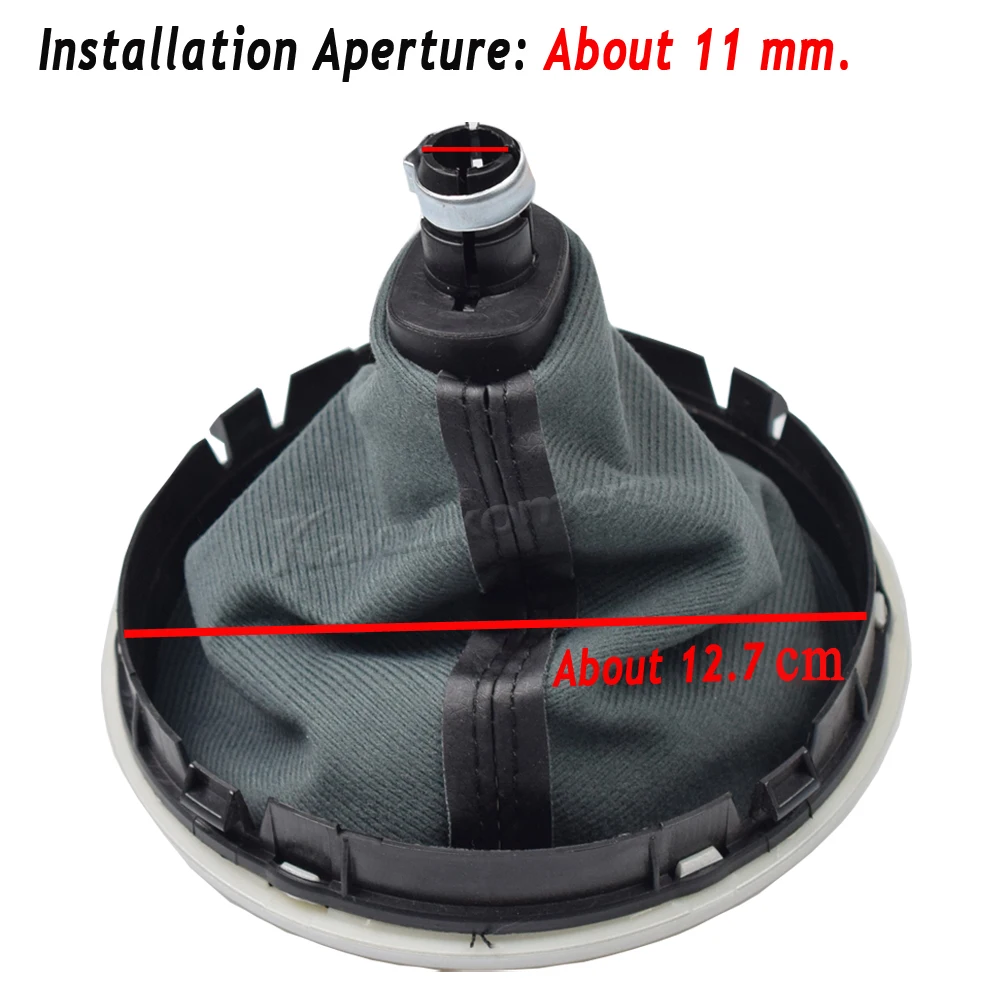 Skoda 2 For Fabia 2007 2008 2009 2010/Roomster 2006-2010 New 5 Speed Gear Shift Knob With Leather Gaiter Boot Cover smile