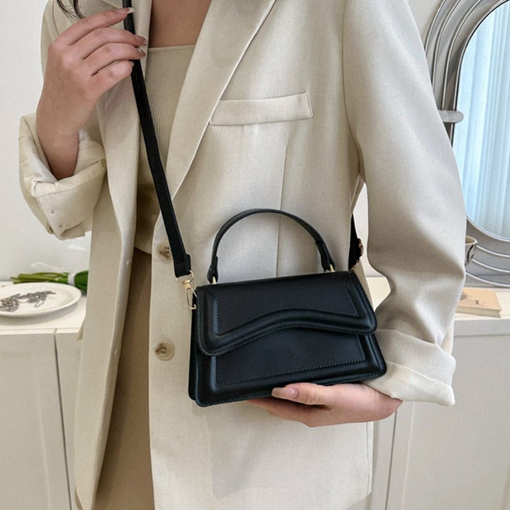 Fashion PU Leather Shoulder Bag Ladies Trendy Solid Color Messenger Handbags Leisure Stylish Crossbody Bags For Women