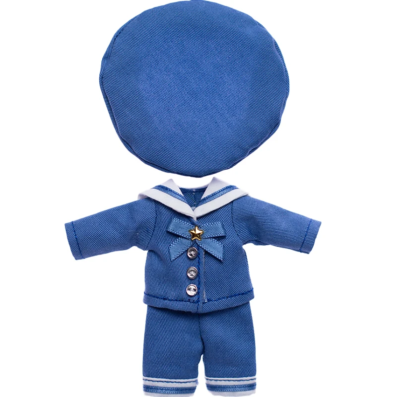 Ob11 Clothes Navy Doll Suit School Uniform Doll Sailor Suit Clothes Top Shorts Hat For Molly Gsc Doll p9 1 / 12bjd Doll / smile / /