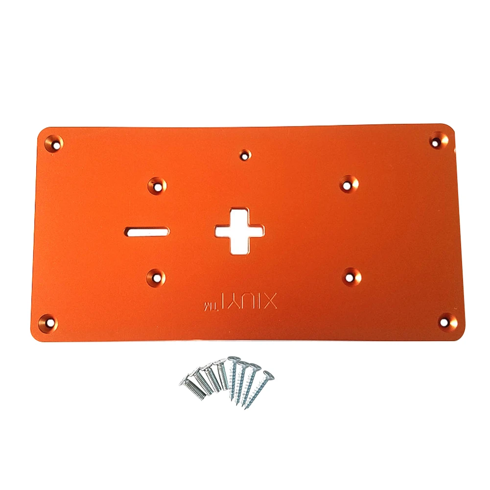 Saw Electric Flip Jig Board with Screws Aluminum Alloy Router Table Insert Plate DIY Woodworking Work Benches Woodworking Tools smile