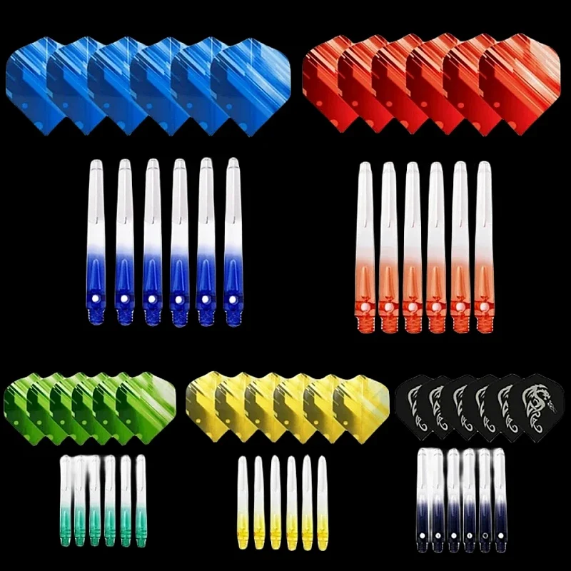 Set of 6 2BA Thread Darts Shafts Flights Combo Small Flights Darts Shaft Combo Set Darts Accessories High Quality