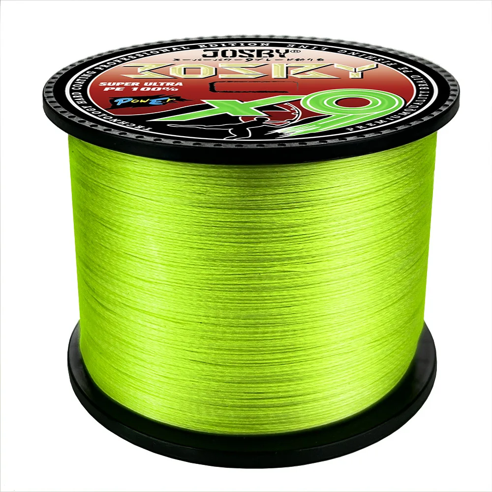 JOSBY 9 Strands Fishing Line 1000/500/300/100M 100%PE X9 Super Strong Smooth Seawater Carp Multifilament Braided Wire Pesca