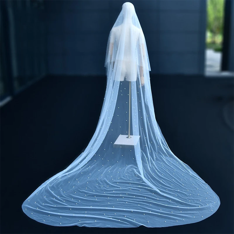 Veil Soft Bridal 75/100/150/200/300Cm Wedding Veil With Comb One Layer Tulle Cathedral Wedding Veil ddmysmile Bride Marriage Accessories Smile