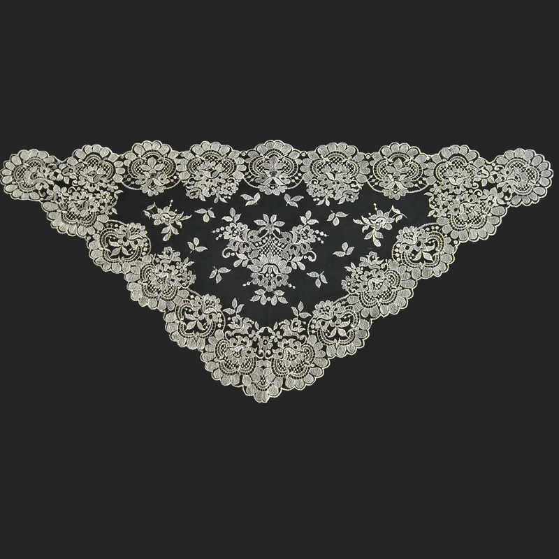 Triangular Veil new 2025 Lace Chapel Shawl Women Head Covering Catholic Veil