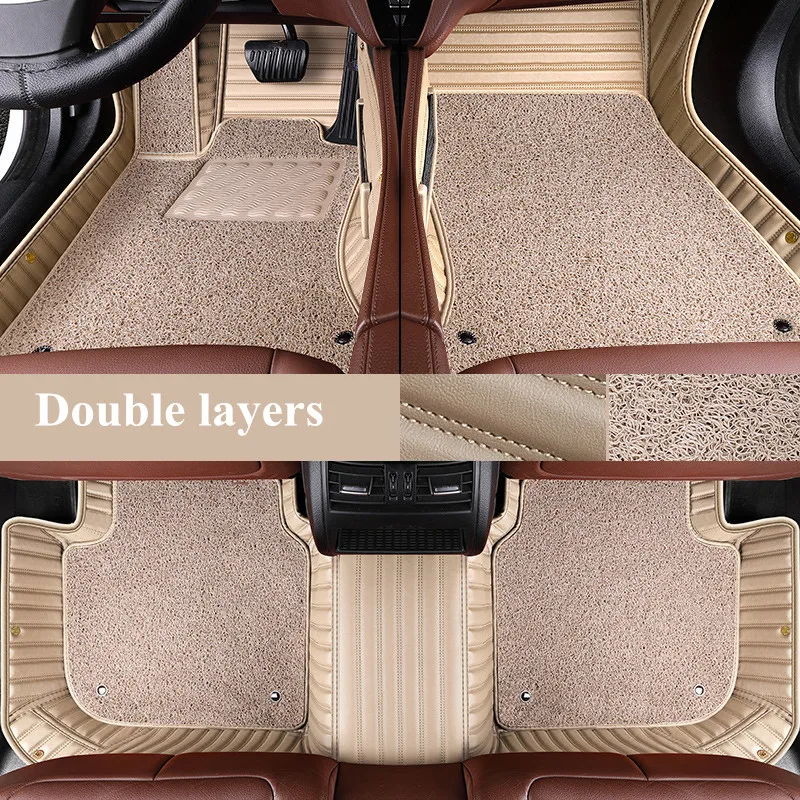 Good quality! Custom special car floor mats for Toyota Land Cruiser 100 5 seats 2007-1998 waterproof double layers carpets rugs