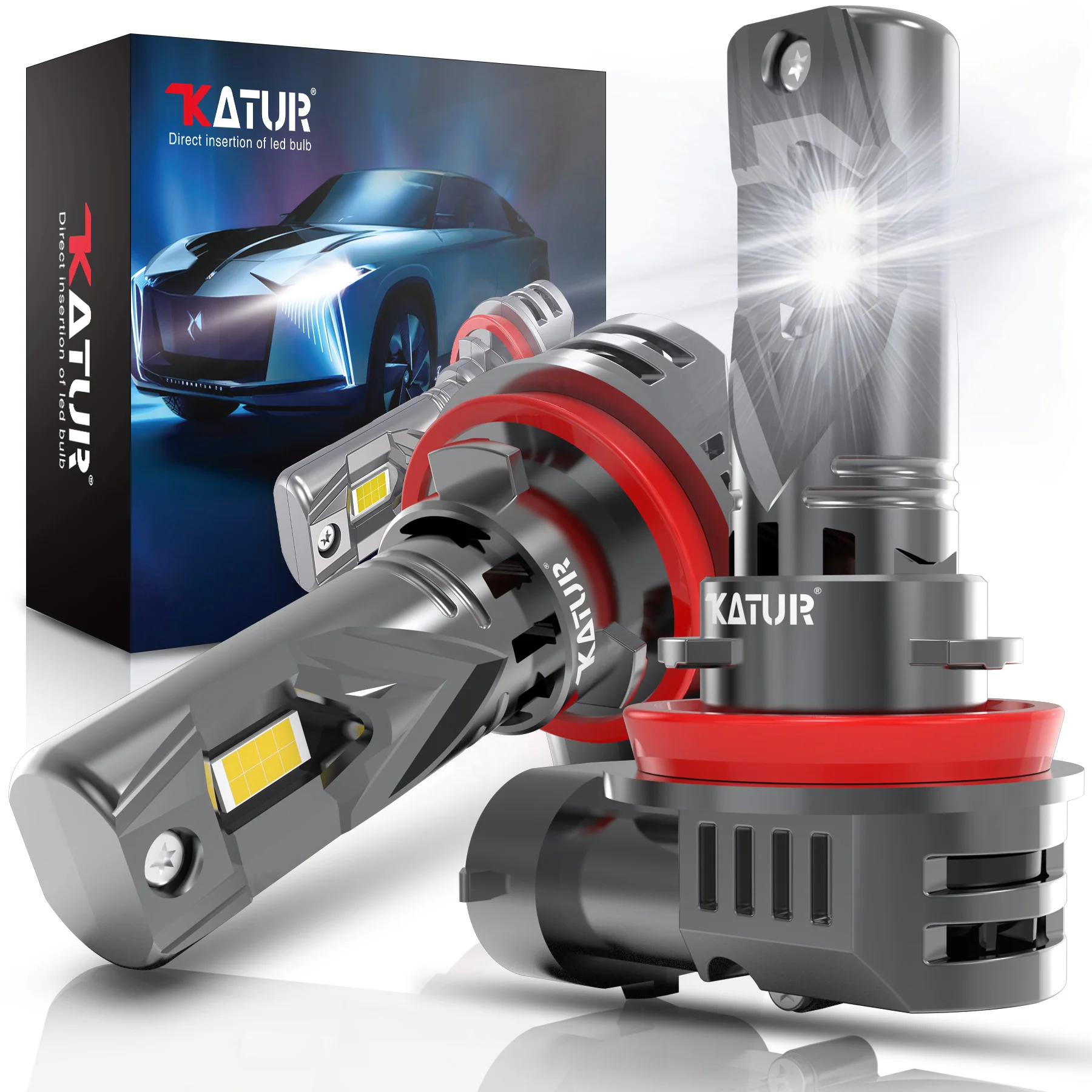 H11 2X LED H8 Headlight Bulb Canbus ddmysmile Car Head Fog Light Super Bright 6000K 20000Lm For Kia Rio 3 Sorento Ceed Soul Sportage Smile