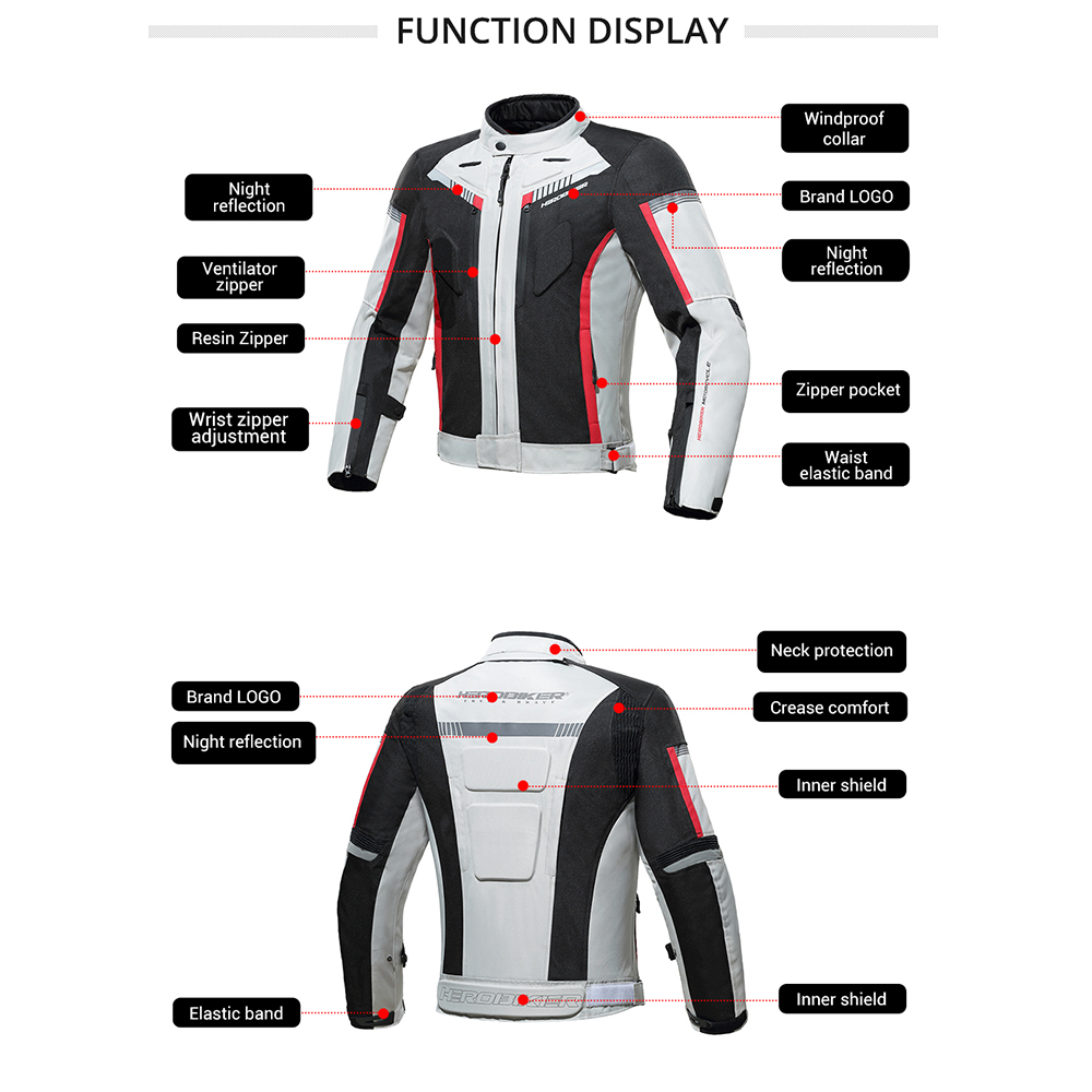 HEROBIKER Motorcycle Jacket Waterproof 2025 Winter Cold-proof Motocross Jacket Motorbike Windproof Riding Clothing new Protective Gear