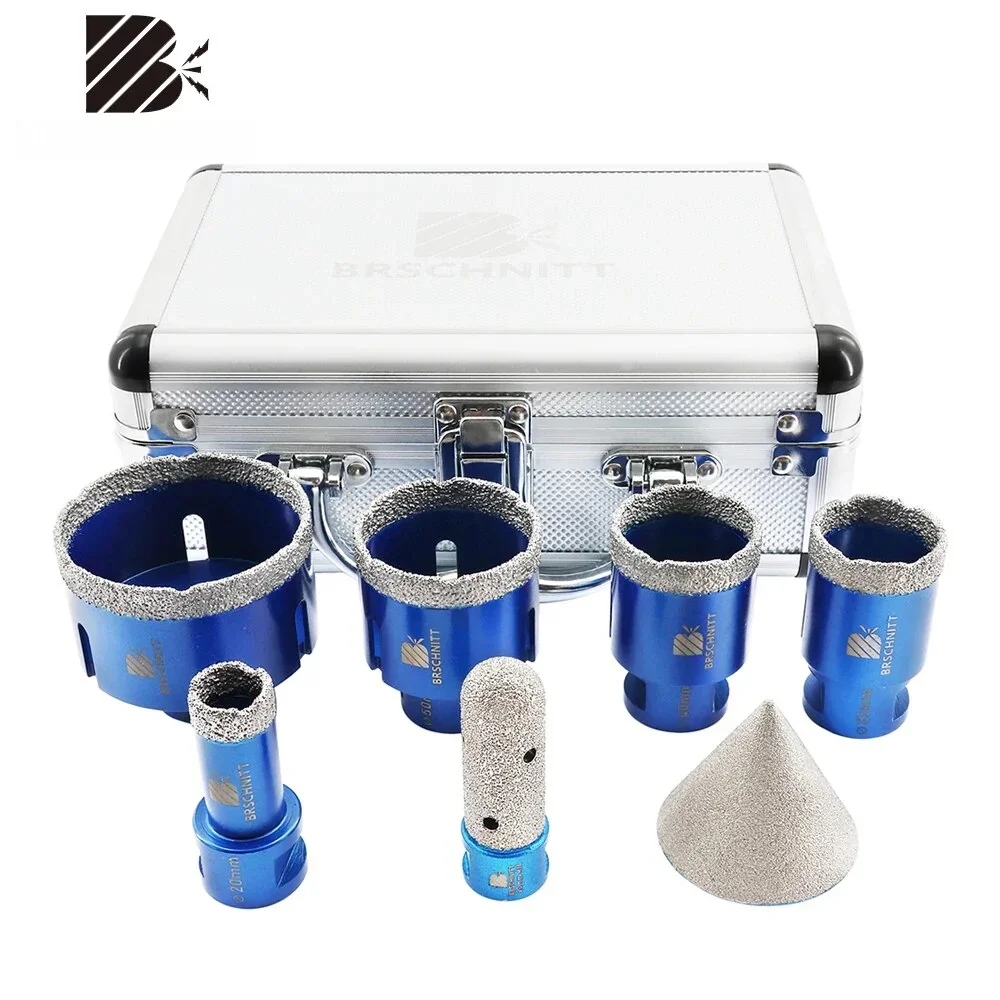 BRSCHNITT 7pcs Dia Drilling Bits Kit Tile 2025 Cutter new for Drilling Ceramic Marble Granite, M14 Thread Hole Saw