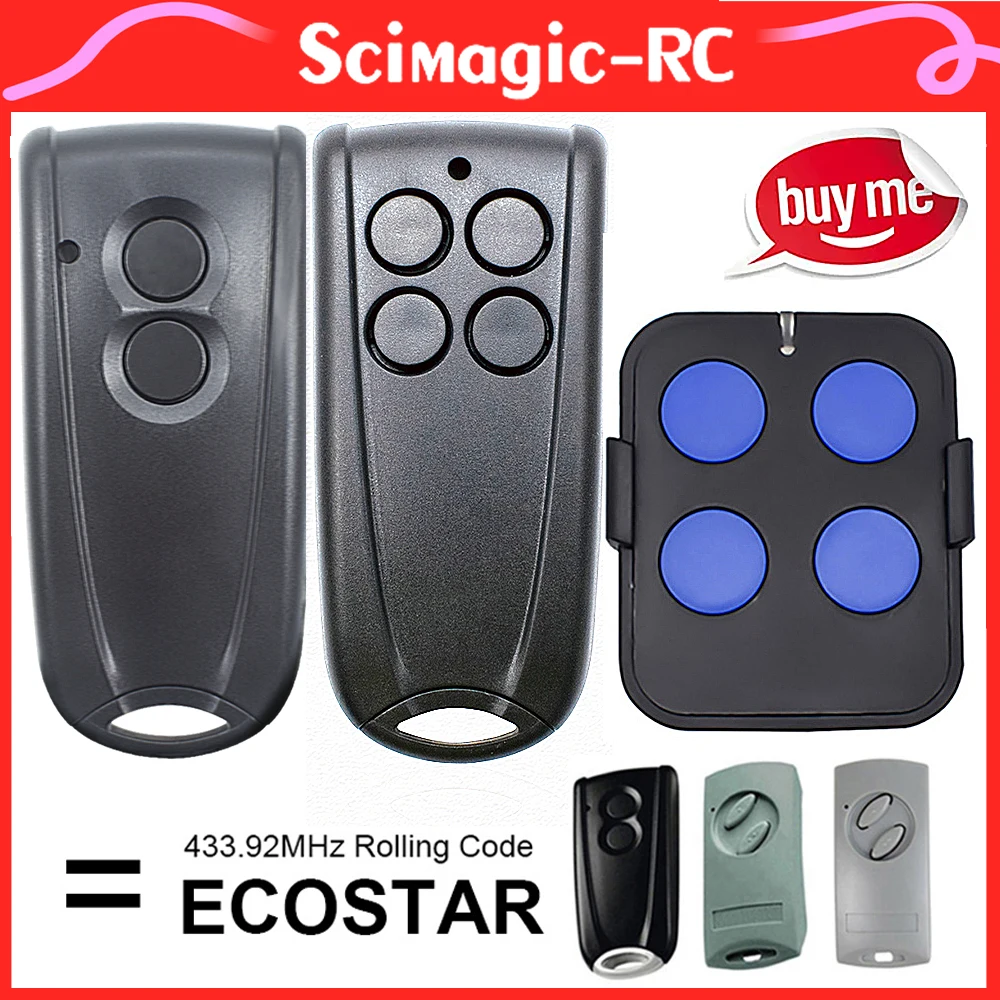 100% Comaptible ECOSTAR new 2025 RSE2 RSC2 433 Garage Remote Control and Liftronic 500 700 800 Portronic D5000 D2500 S4000 Receiver Model