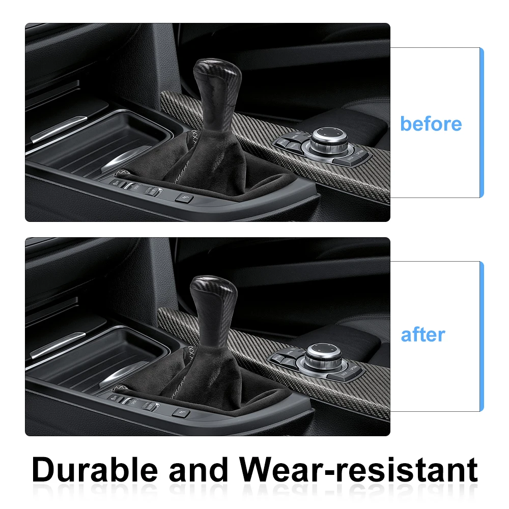 1 Fit For 3 5 6 Series E46 E53 E60 E61 E63 E81 E82 E83 E84 E87 E90 E91 E92 Car 5 6 Speed ddmysmile Leather Gear Stick Shift Knob Smile