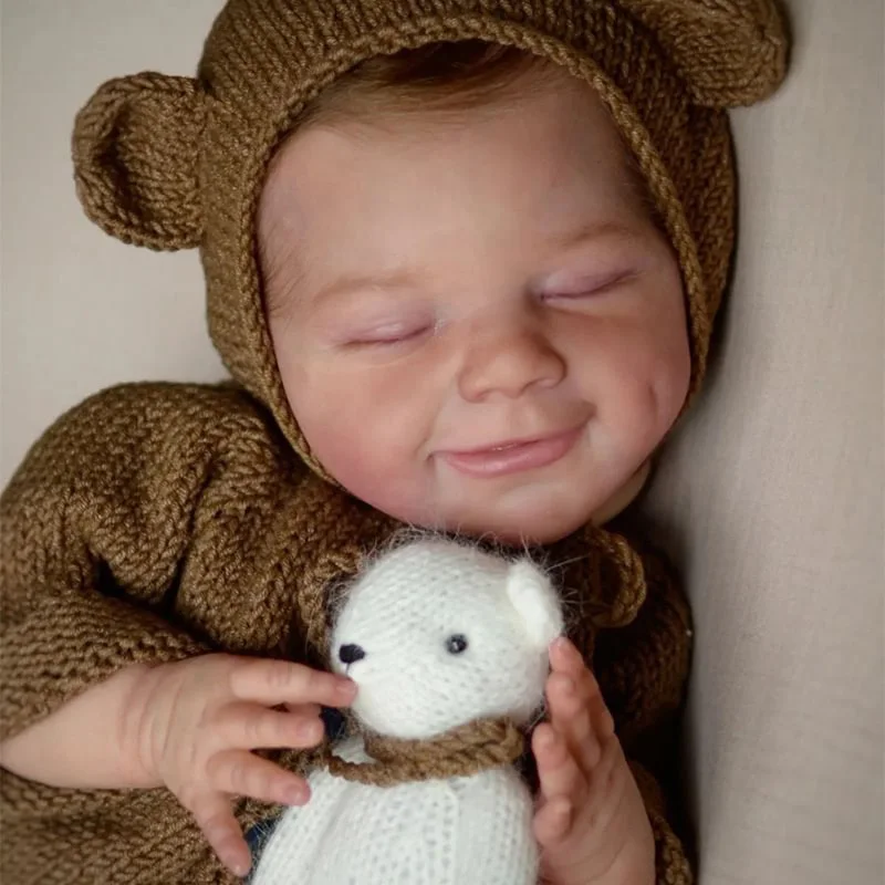 49cm Reborn Doll April Full Body Silicone new with Rooted Hair 2025 3D Skin Touch Soft Visible Veins High Quality Handmade Doll