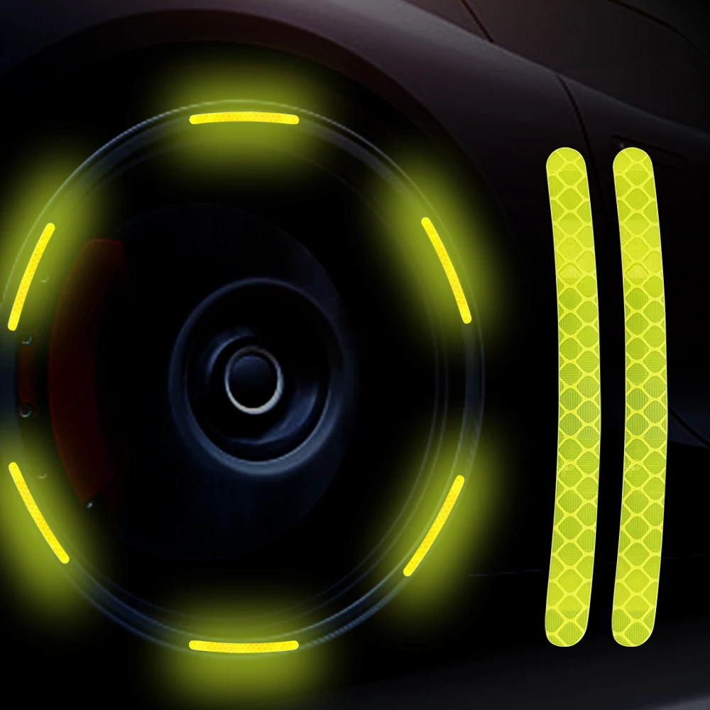 Reflective Hub Car Wheel Stripes Car Decorative Strips Accessories for Use of Bicycle Automobile and Motorcycle Tyre Stickers smile