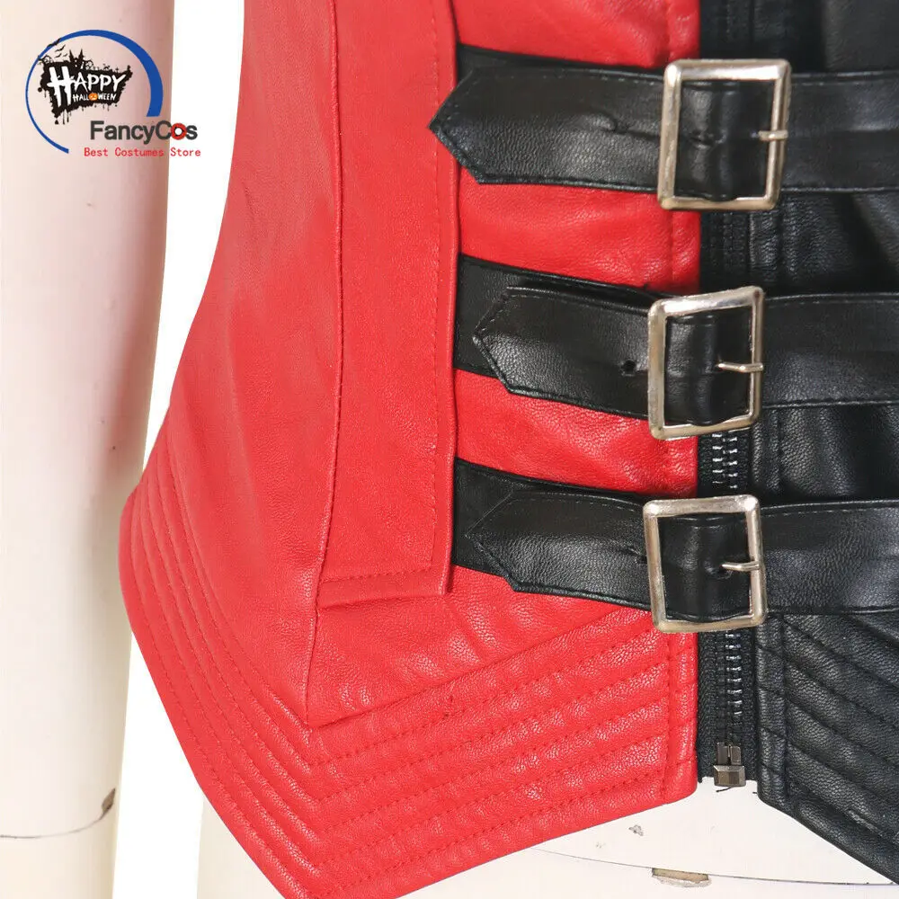 2021 Anime Harley Costume Cosplay Quinn Corset Costume Harleen Cosplay Quinzel Monster Bustier Halloween Costumes for Women smile
