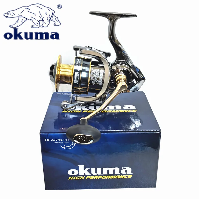 Reel Okuma Baoxiong Rotary G Resistance 13+1 Ball Bearing Sea Fishing Spinning Wheel Type Metal Wire Cup Sub Fish Wire Wheel smile 13+1