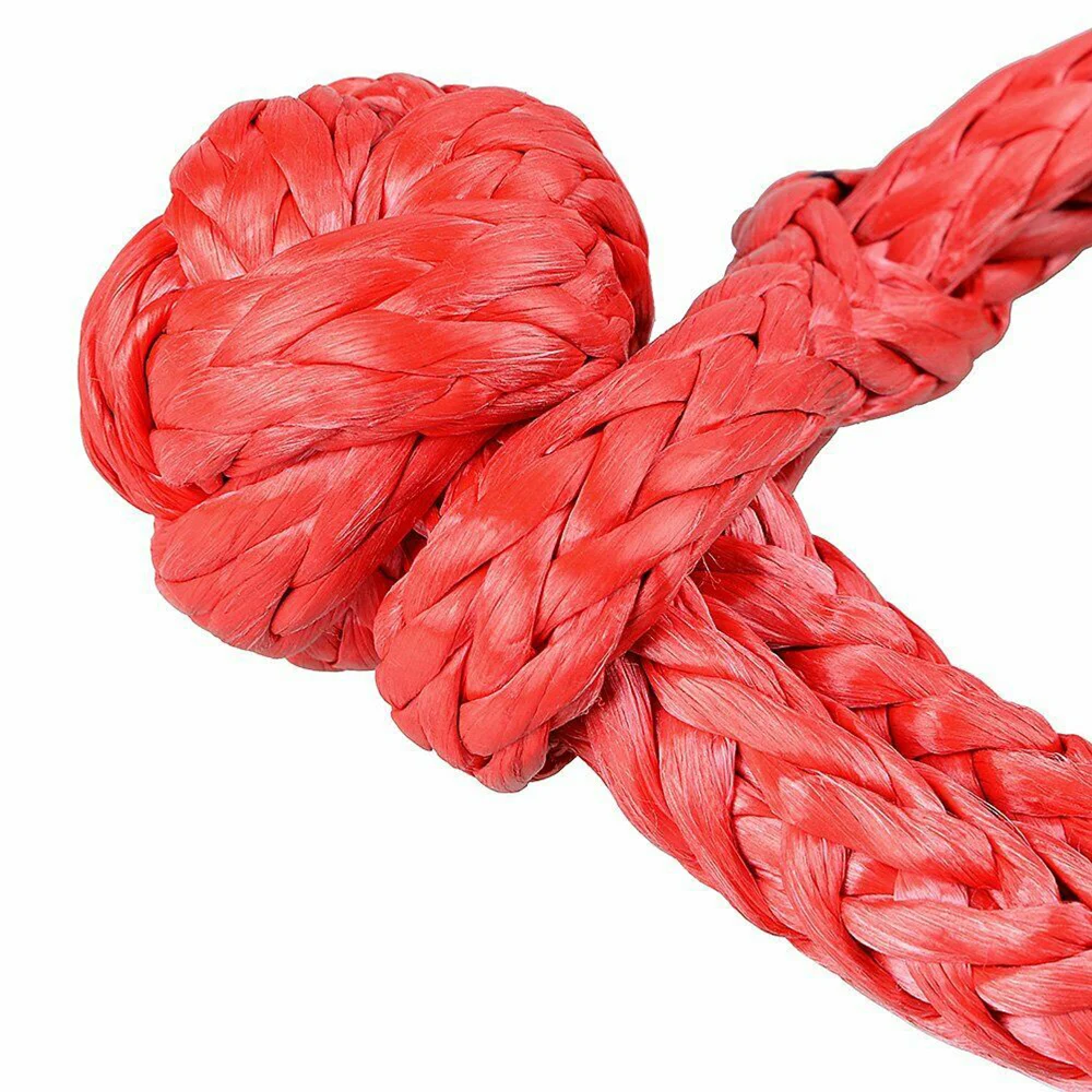 Rope Shackle Synthetic Car Flexible Shackles 38,000lbs Recovery Ring Trailer Tow Strap Pull 17t Car Broke Down Winch Accessories