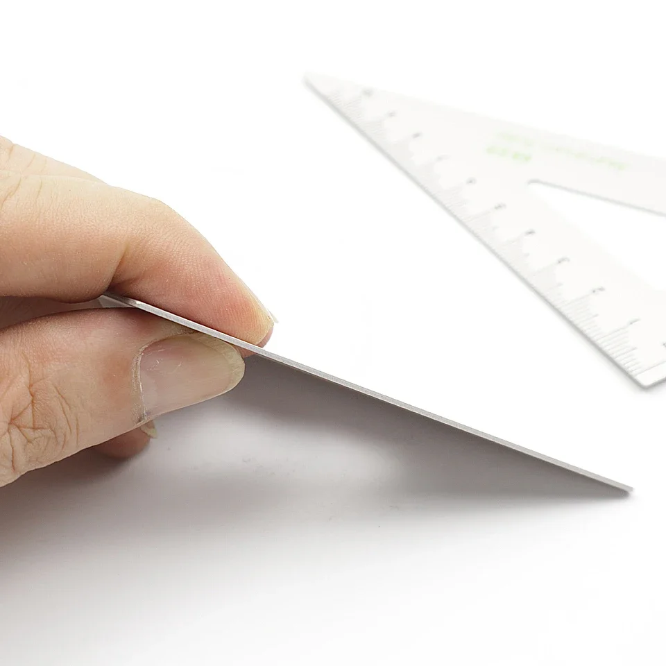 Alloy Triangle Aluminum New Ruler Students Maths Geometry Metal Set Office School Stationery Supplies ddmysmile Rulers 2Pcs/Set Smile