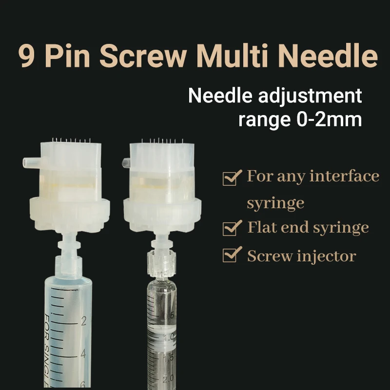 32G 0-2mm 9 pins Screw Multi Needle Disposable Korean Technology Adjustable Needle Anti Wrinkles Skin Care Tool