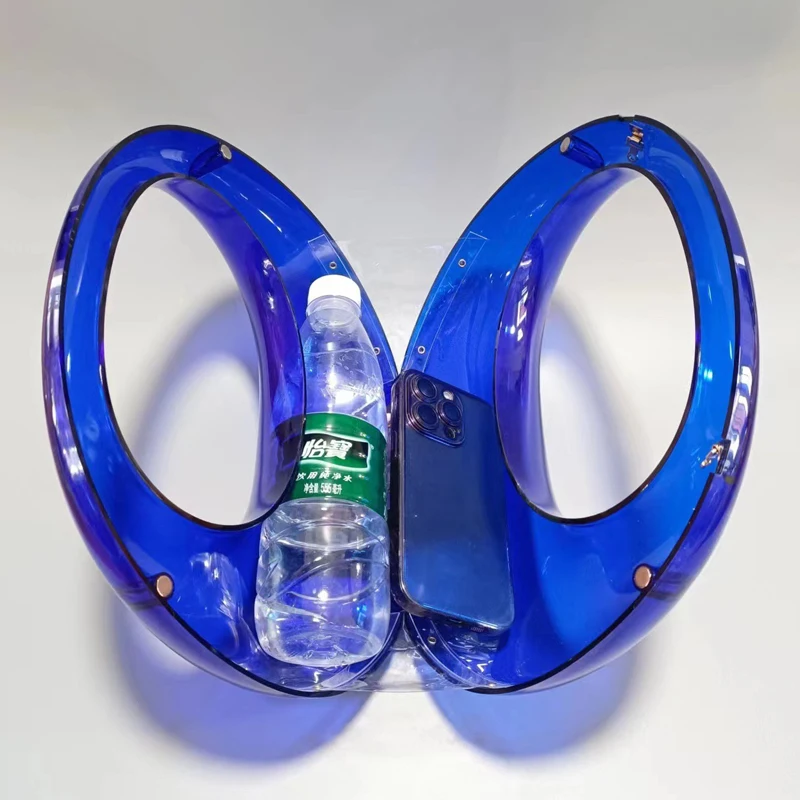 For Bags Ladies Evening Women Designer Handbags And Purses 2023 New In Acrylic Rainbow Chain Shoulder Messenger Half Moon smile