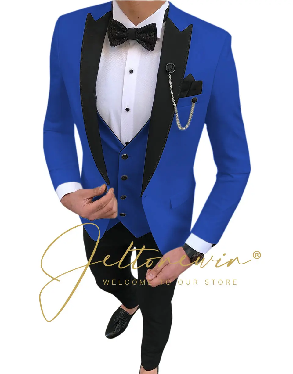 One Blazers Buttons Suits Tuxedos Notch Lapel Groom Groomsmen Men Jacket Pants Costume Homme Mariage 2022 Suits For Men Blazer smile
