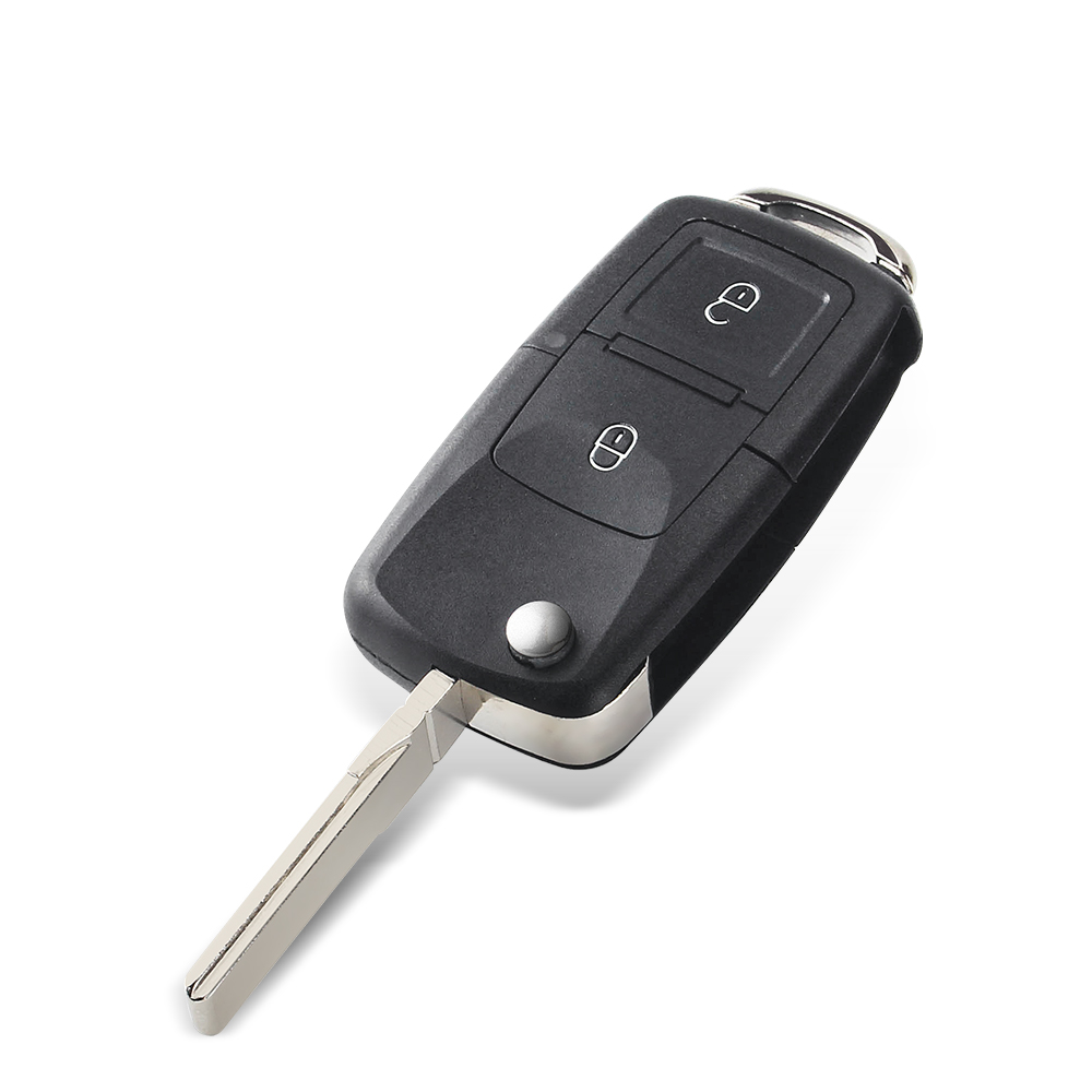 KEYYOU 10pcs 2/3BNT Remote Flip Folding Car Key Shell Case For VW Golf 4 5 Passat B5 B6 Polo Touran Jetta Seat Skoda 7c628
