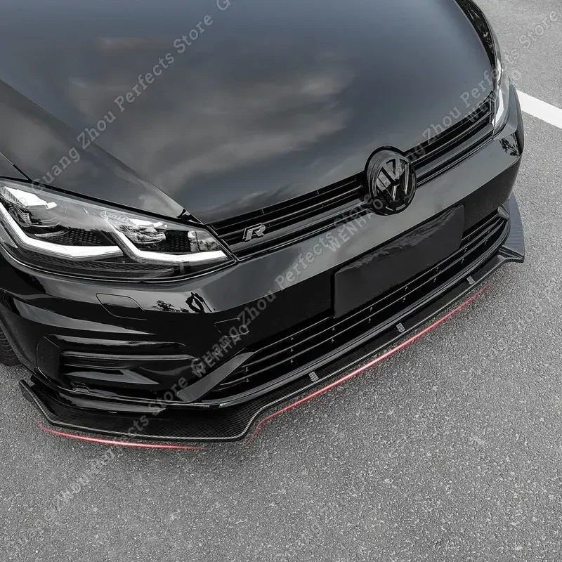 Car Front Lip Bumper Side Splitter Canrds Custom Body Kit For VW Golf 7 7.5 MK7 7.5 GTI GTD R R-LINE 2012-2020 Body Kits Tuning