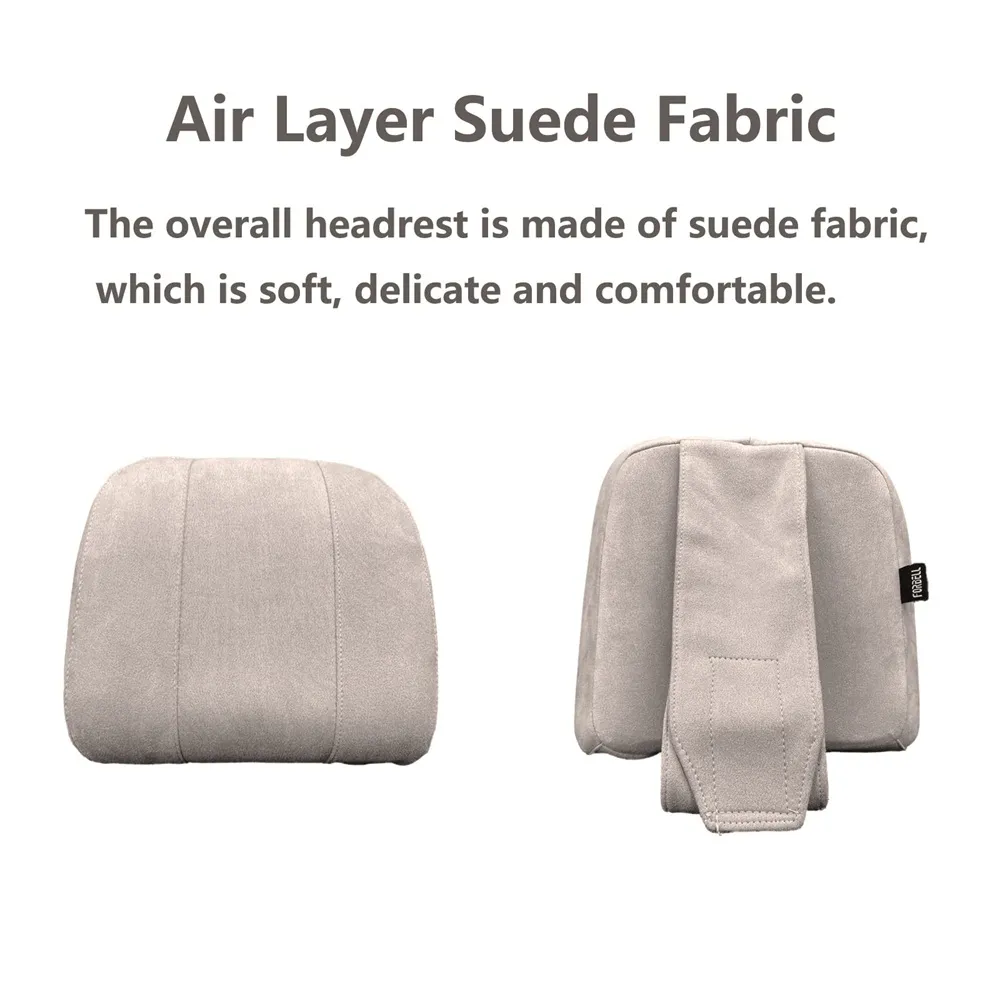 Car Seat Breathable Headrest Car Neck Pillow Suede Fabric Car Neck Headrest Pillow Car Seat Pillow Memory Rest For Car Interior smile