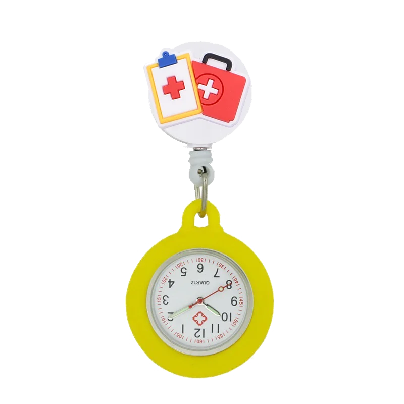 Medical YIJIA Retractable Badge Reel YOYO Watche for Nurse with Silicone Case and Luminous Pointer smile