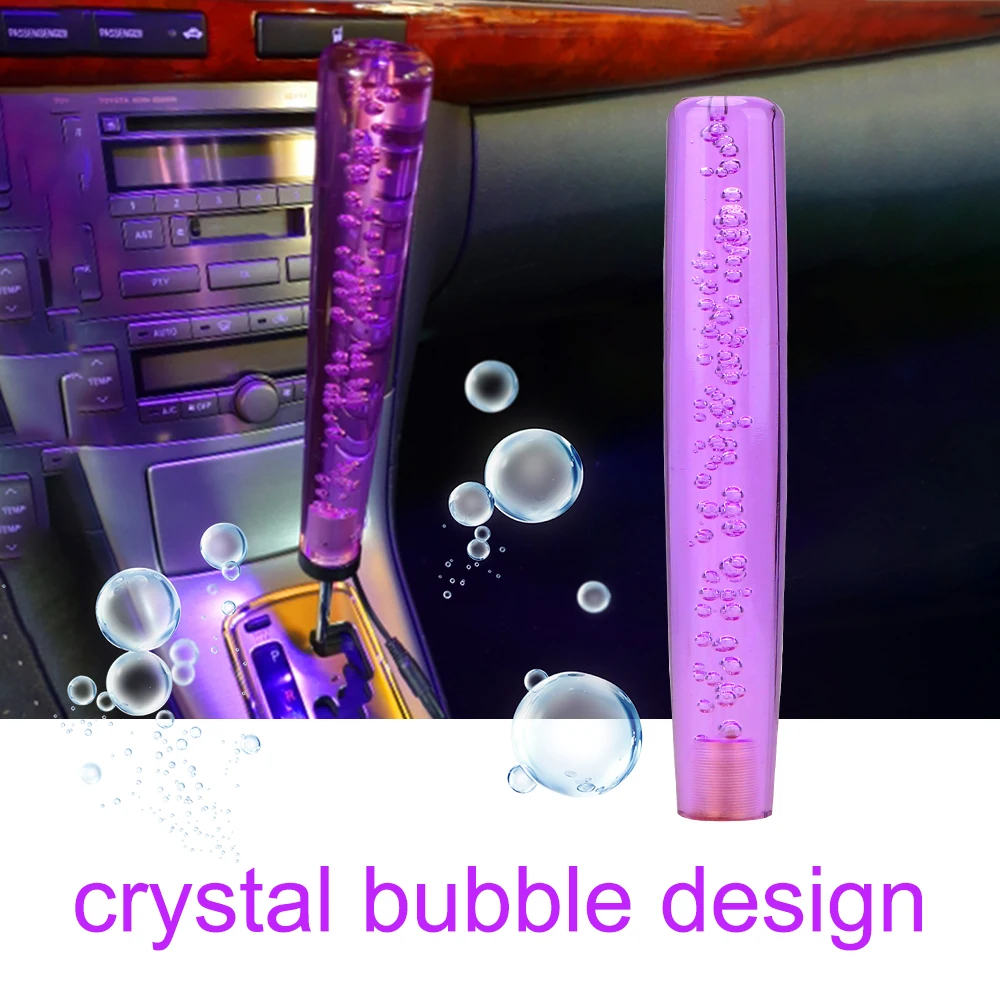 Bubble Car Crystal 25Cm Shift Knob Stick Universal For Auto Manual Stick Gear Shifter ddmysmile Gear Shift Knob Car Accessories Smile