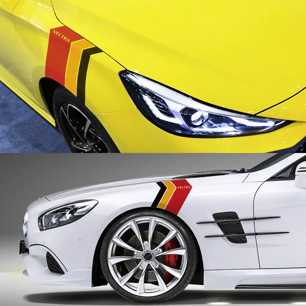 3 Color Car 2Pcs Stickers For Opel Astra ddmysmile Corsa Insignia Opc Vectra Zafira Grandland Meriva Mokka Crossland X Auto Accessories Smile