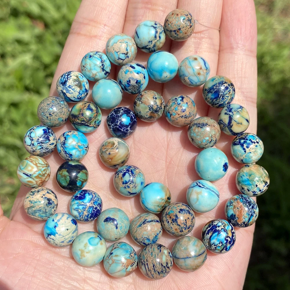 4 6 8 10mm Natural Stone Beads Lava Agates Jaspers Tiger Eye Amazonite Turquoises Beads for Jewelry Making DIY Bracelet Necklace