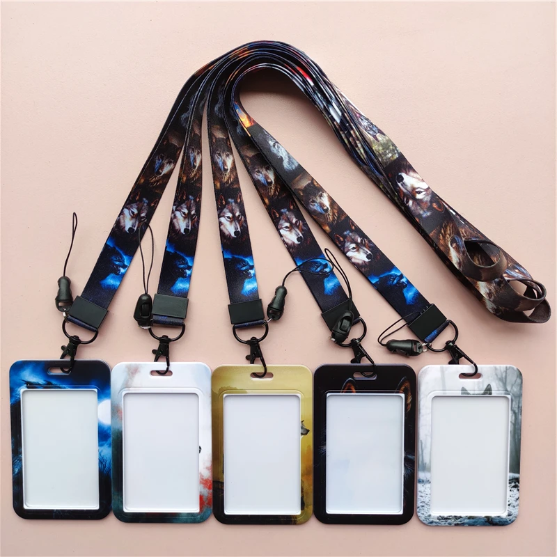 Woes Pattern Animal Lanyard ID Badge Card Holder new Office Worker Cardholder Cover Credit Card Case 2025 Card Protector Christmas Gift