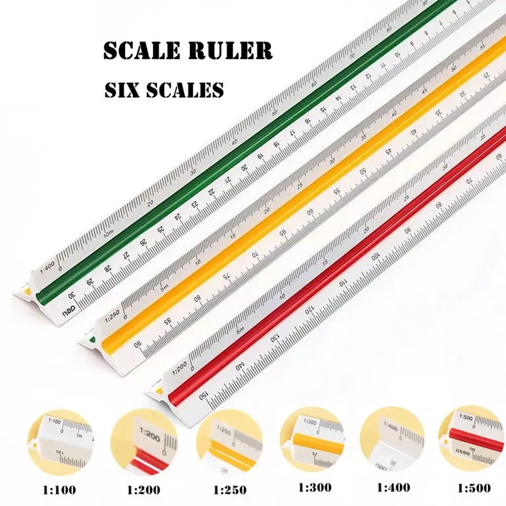 30CM Drafting Tool Design Ruler 2025 Student Triangular Ruler Technical Ruler Architect Engineer new Scale Ruler