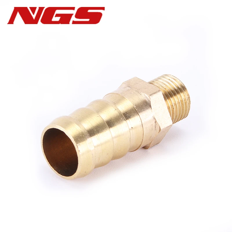 1/8" 1/4'' 3/8" 1/2" 3/4" Brass Male Thread Hose Barb Coupler Fitting Connector 14mm 16mm 19mm 25mm 32mm