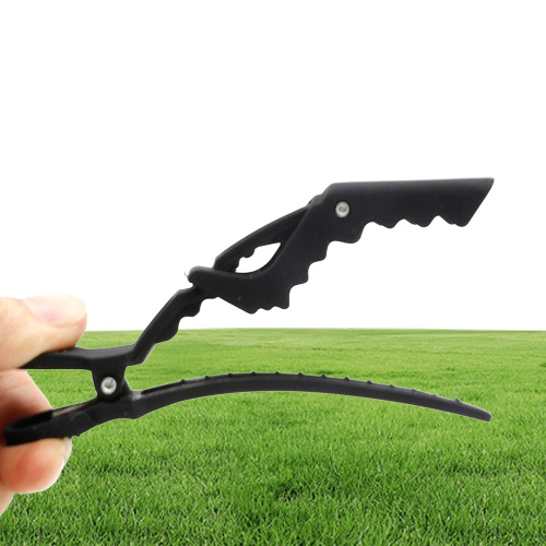 Frosted Black Carbon Hair Clip 6PcsLot Salon Cutting Hairdressing Crocodile Clip Sectioning Hair Alligator Clips For Hair Stylist