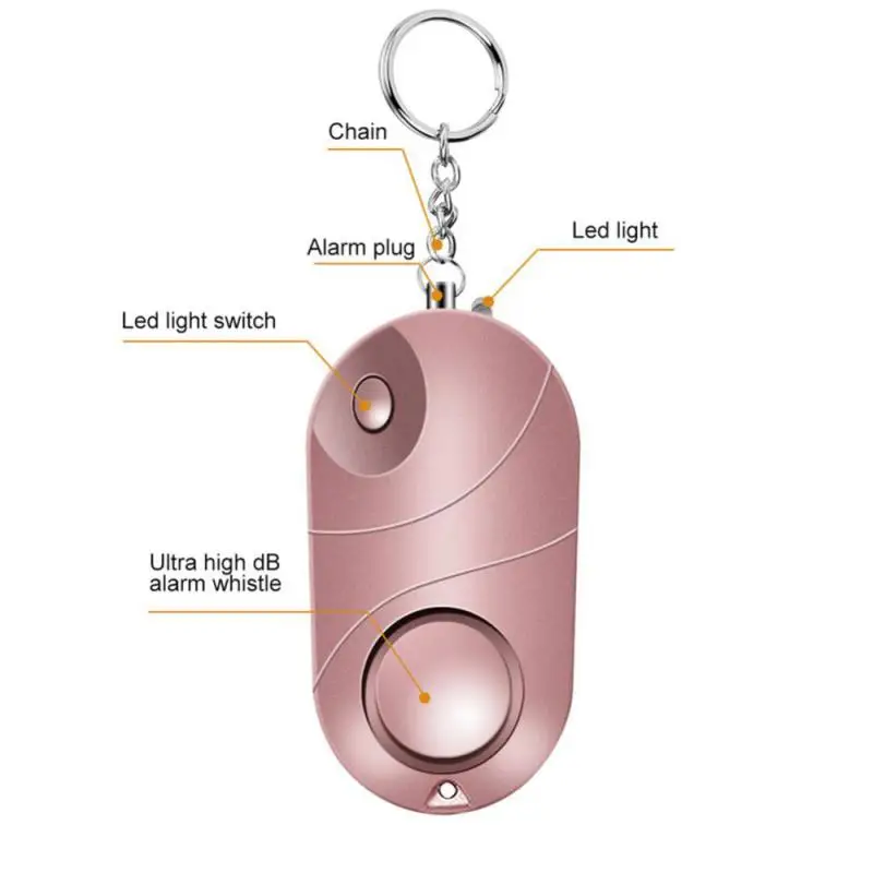 Personal Alarm Emergency Alarm Self-Defense Security Alarm Keychain LED Light Protect Alert Safety Scream Loud For Kid Girl